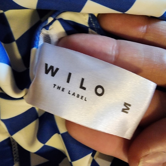 WILO Blue & White Checkered Sports Bra - Picture 5 of 6